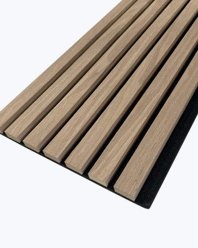 Profil dreapta pentru riflaj decorativ MDF, Sonoma Oak, fonoabsorbant, 270x2.7cm, Lamelio