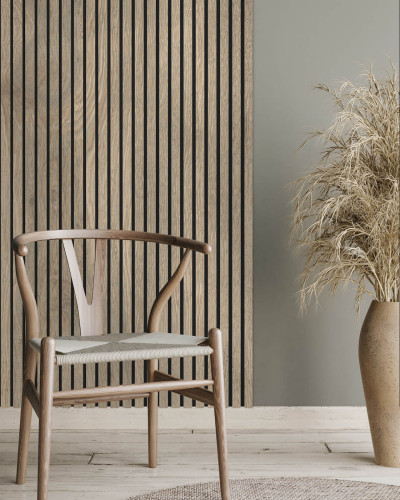 Panou decorativ riflat stejar Sonoma