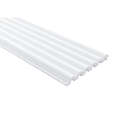 Riflaj decorativ 3D Sereno Lamela White L0401, 270 x 1.25 x 12.5 cm, Mardom Decor