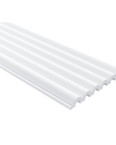 Riflaj decorativ 3D Sereno Lamela White L0401, 270 x 1.25 x 12.5 cm, Mardom Decor