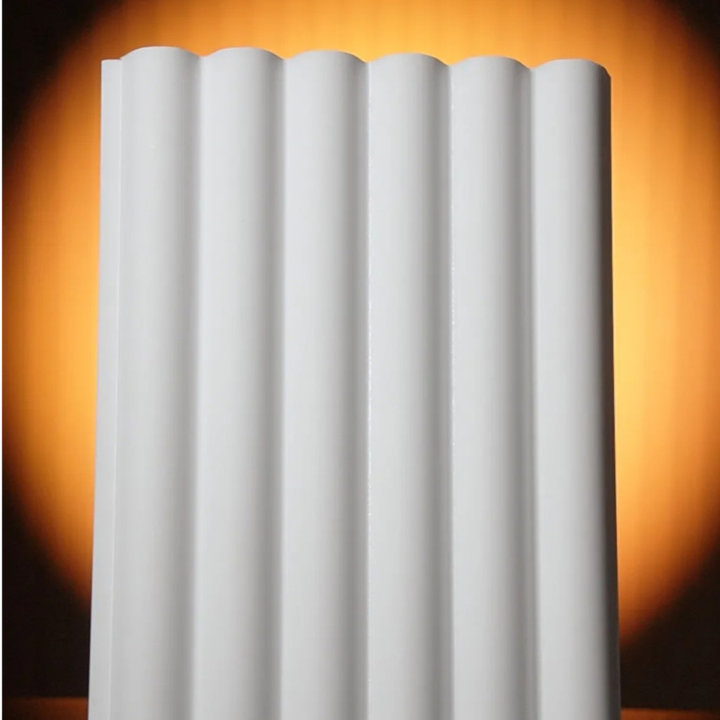 Riflaj decorativ 3D Sereno Lamela White L0401, 270 x 1.25 x 12.5