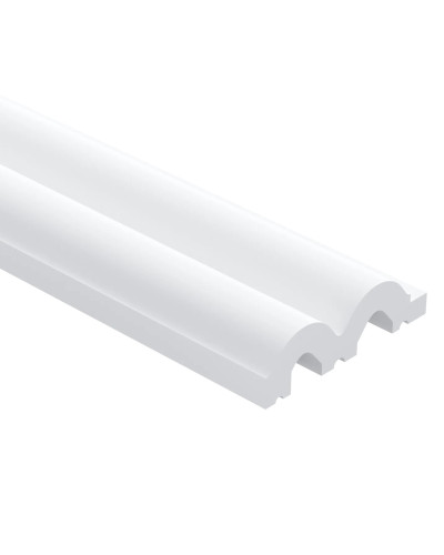 Profil dreapta pentru riflajul decorativ 3D Sereno Lamela White L0401T, 200 x 1.25 x 4 cm, Mardom Decor