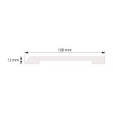Profil dreapta pentru panoul satinat BW001TP, 200 x 1.2 x 12 cm, Mardom Decor