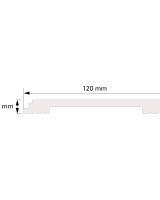 Profil dreapta pentru panoul satinat BW001TP, 200 x 1.2 x 12 cm, Mardom Decor