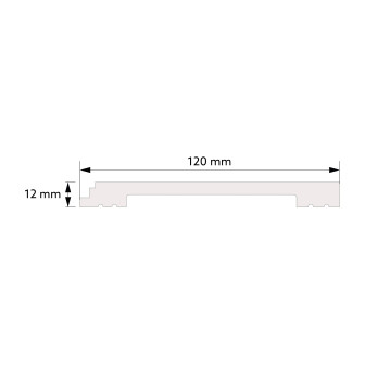 Profil dreapta pentru panou decorativ Profil dreapta alb pentru panou decorativ
