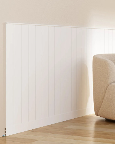 Profil lateral stânga pentru panou decorativ alb, într-un interior elegant