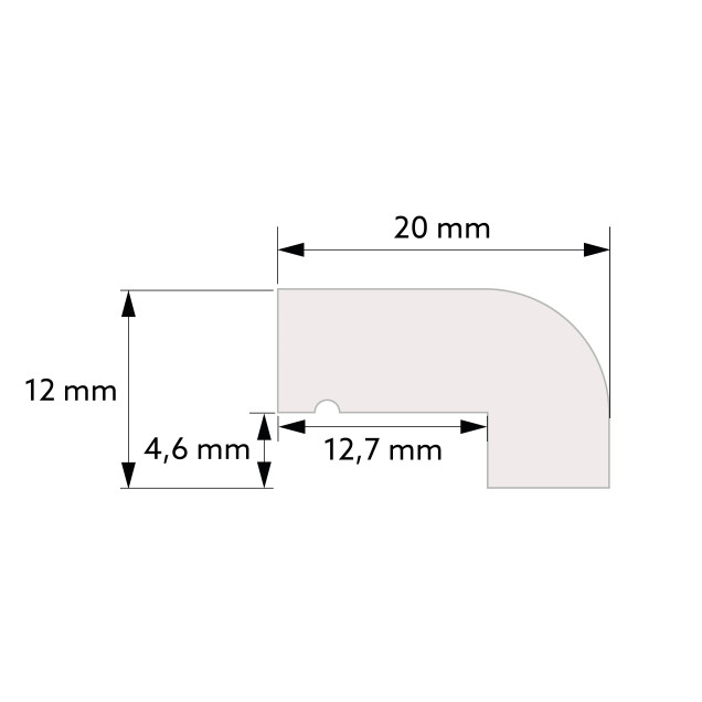 Profil de închidere mat pentru panouri decorative