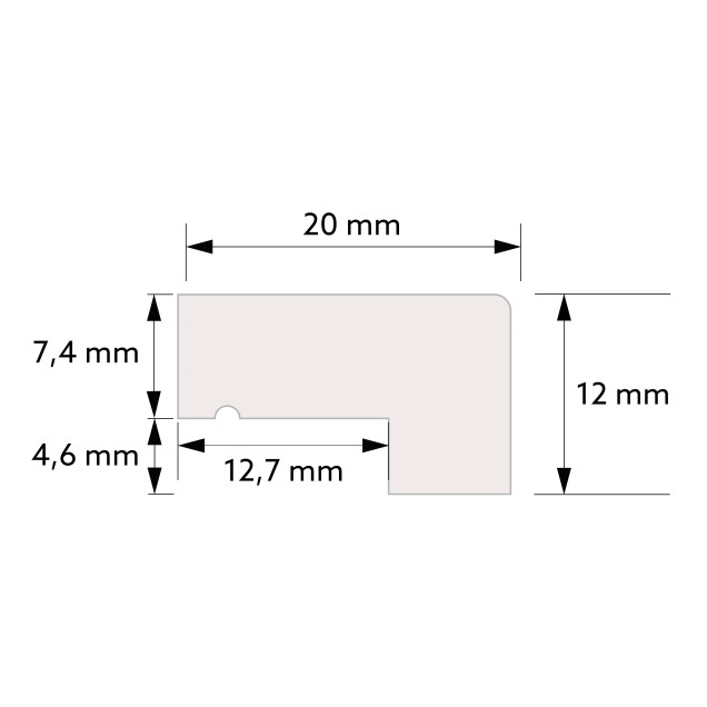 Profil de închidere mat pentru panouri decorative