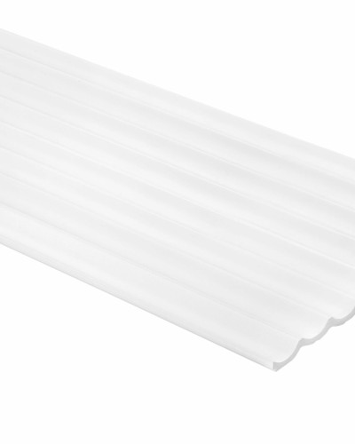 Panou decorativ riflat 3D alb