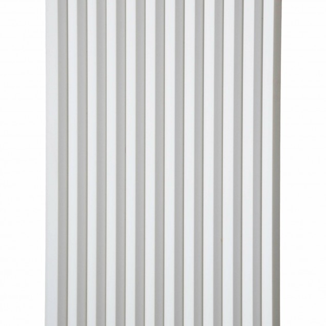 Panou decorativ riflat 3D alb