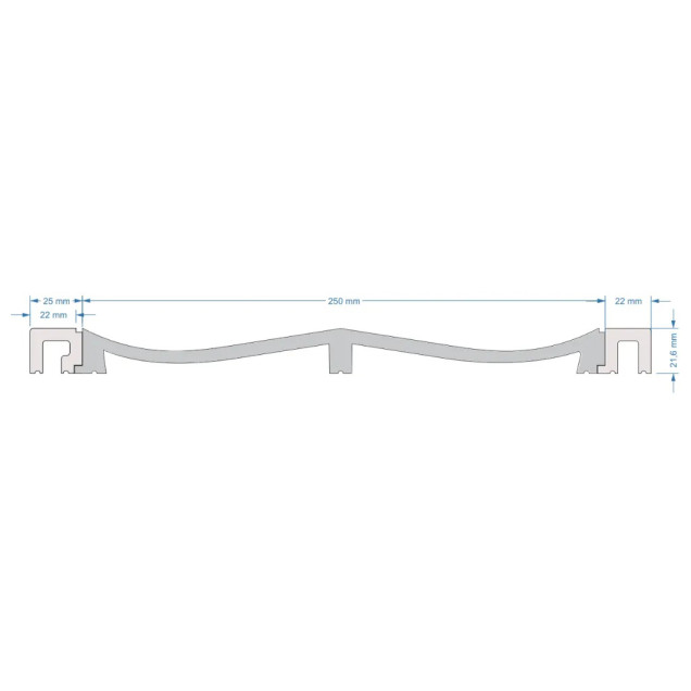 Riflaj decorativ 3D alb, Eterno WP004T