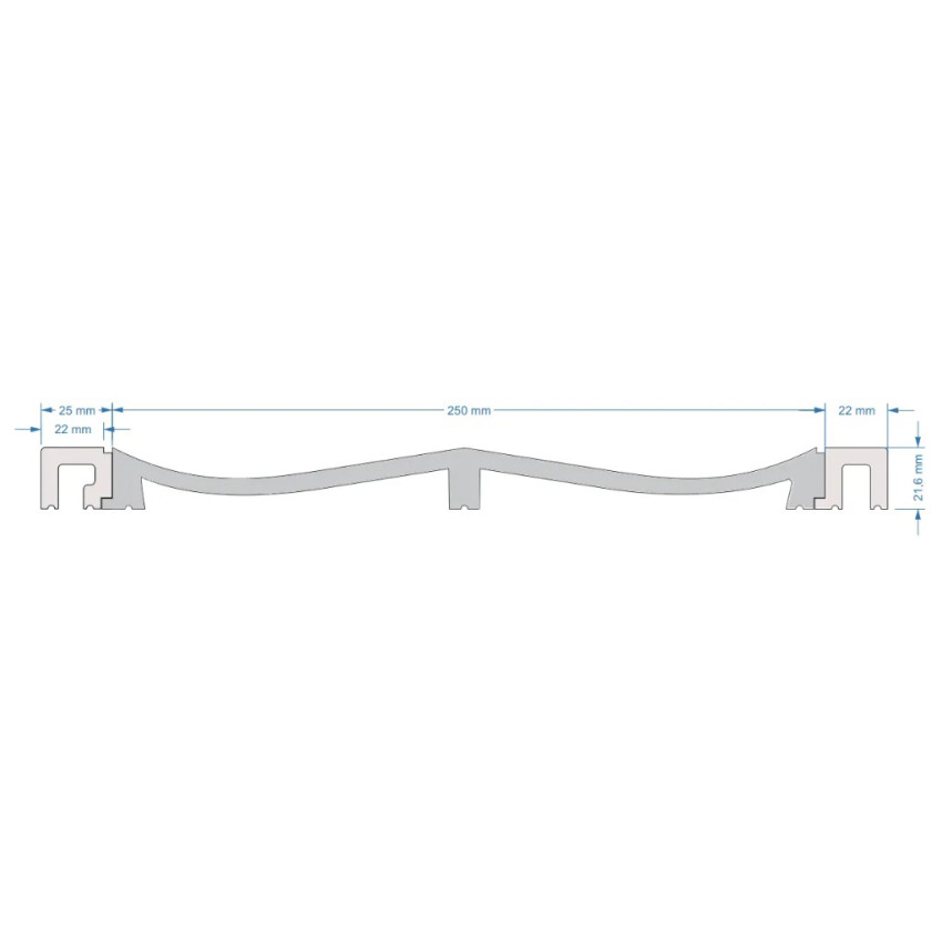 Profil dreapta pentru riflajul decorativ Eterno WP004T