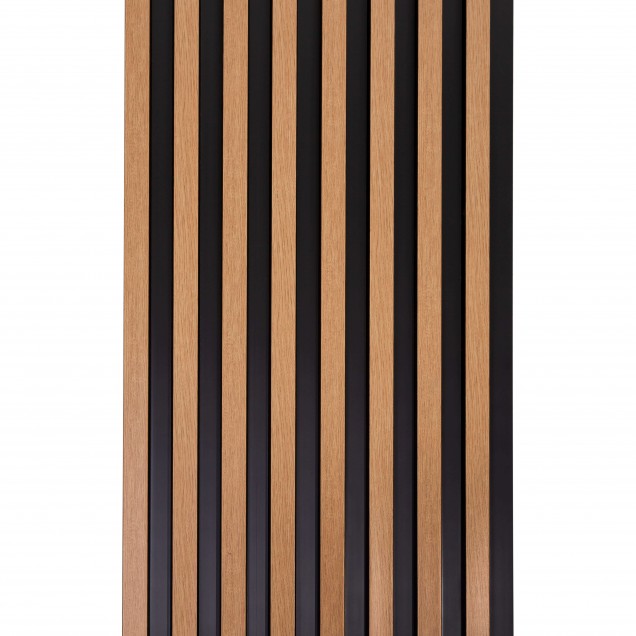 Panou decorativ riflat 3D cu aspect de stejar clasic