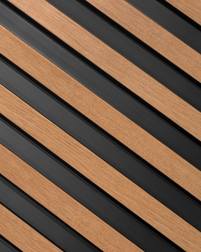 Panou decorativ riflat 3D cu aspect de stejar clasic