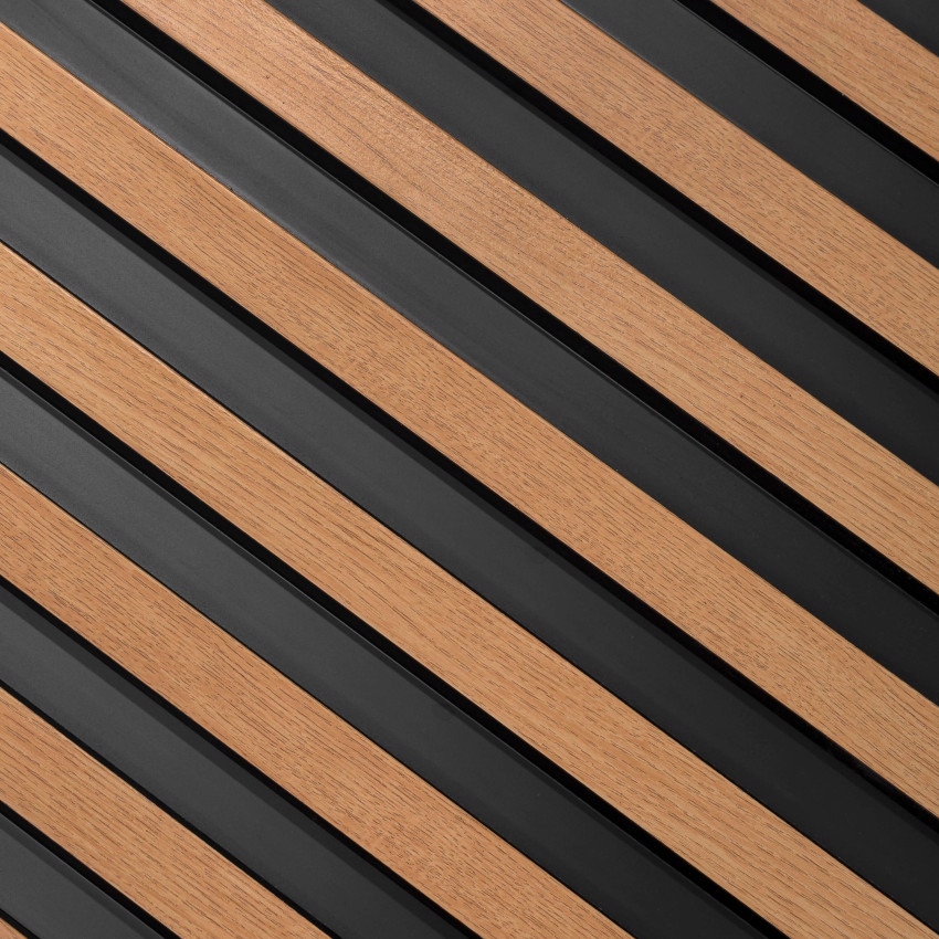 Panou decorativ riflat 3D cu aspect de stejar clasic