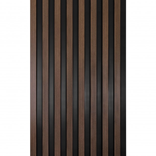 Panou decorativ riflat 3D stejar închis