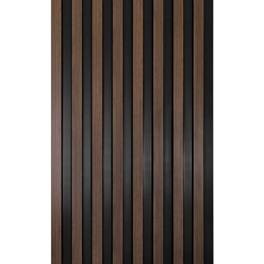 Profil stanga pentru Panoul riflat 3D Lamelli Largo, Dark Oak, 270x3.1 cm, Mardom Decor