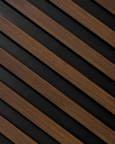 Panou decorativ riflat 3D stejar închis