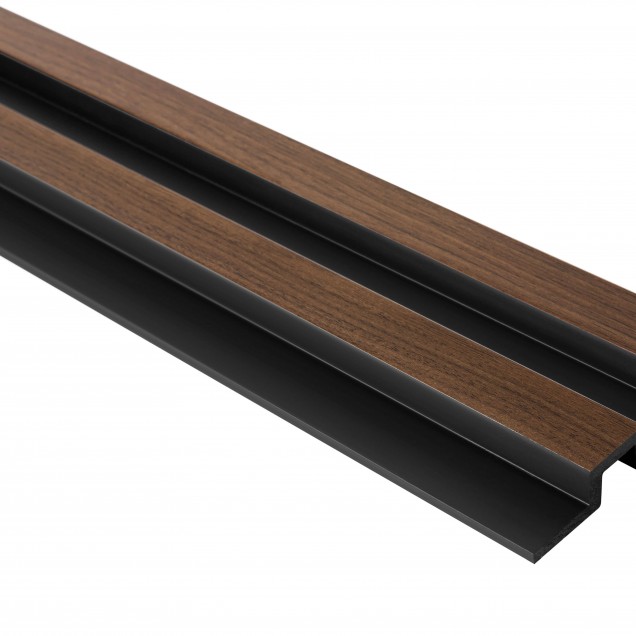 Panou decorativ riflat 3D stejar închis
