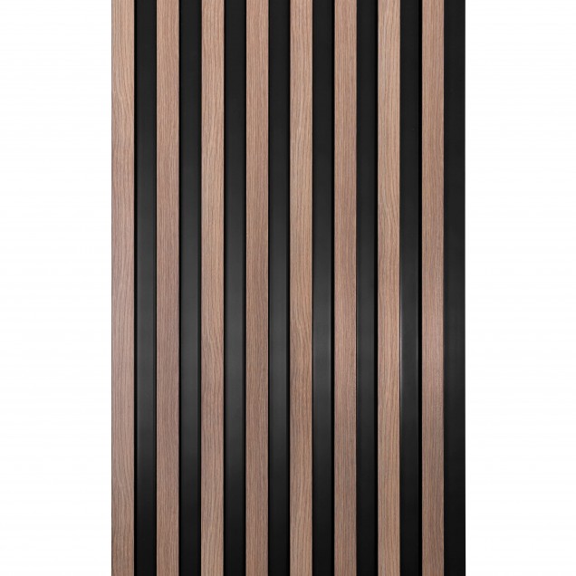 Riflaj decorativ 3D Grey Oak, 270x12 cm