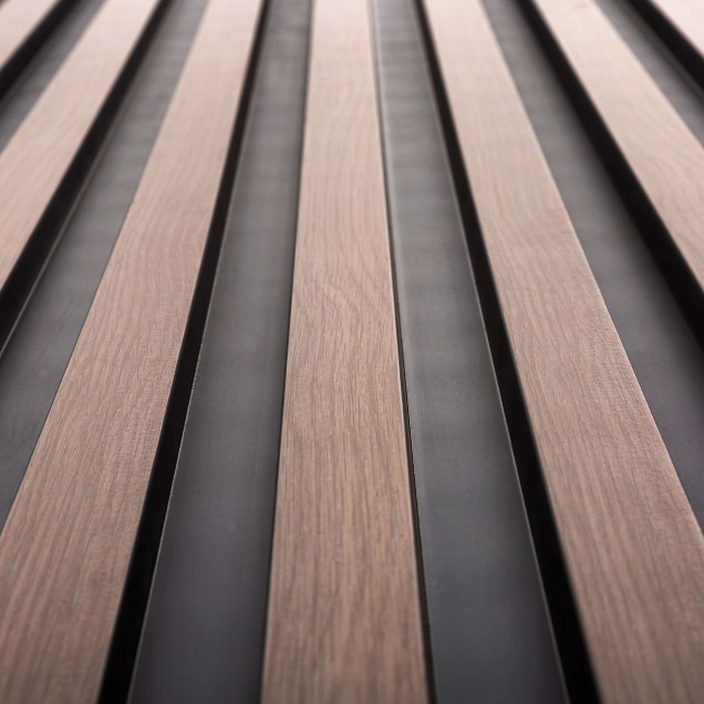 Riflaj decorativ 3D Grey Oak, 270x12 cm
