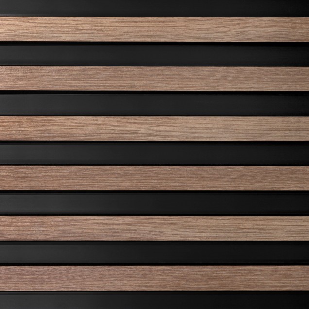 Riflaj decorativ 3D Grey Oak, 270x12 cm