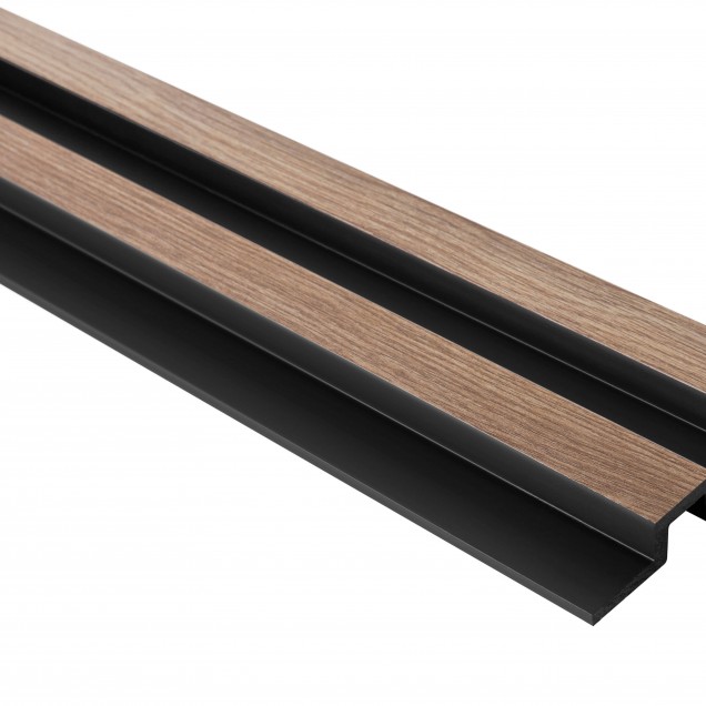 Riflaj decorativ 3D Grey Oak, 270x12 cm