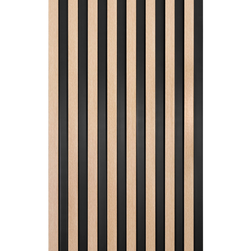 Profil dreapta pentru Panoul riflat 3D Lamelli Largo, Light Oak, 270x5.6 cm, Mardom Decor
