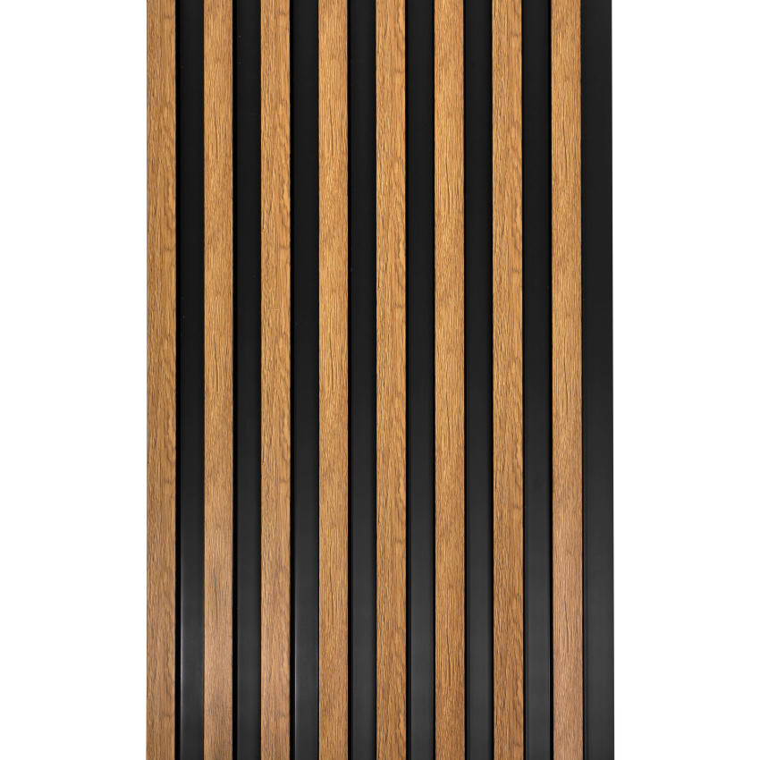 Profil stanga pentru Panoul riflat 3D Lamelli Largo, Natural Oak, 270x3.1 cm, Mardom Decor