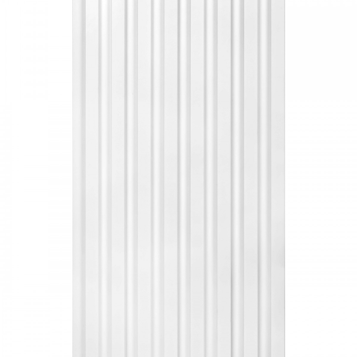 Panou riflat 3D Lamelli Largo, White, 270x12 cm, Mardom Decor, Panouri decorative riflate (riflaje) 