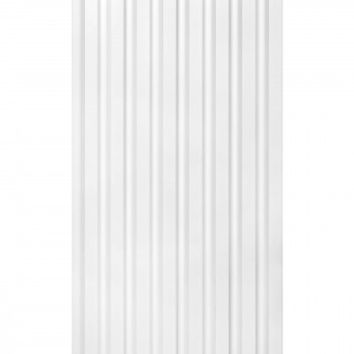Panou riflat 3D Lamelli Largo, White, 270x12 cm, Mardom Decor, Panouri decorative riflate (riflaje) 
