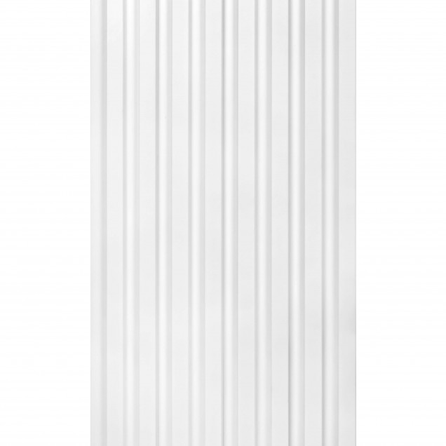 Panou decorativ riflat 3D alb, 270x12 cm