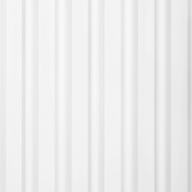 Panou decorativ riflat 3D alb, 270x12 cm