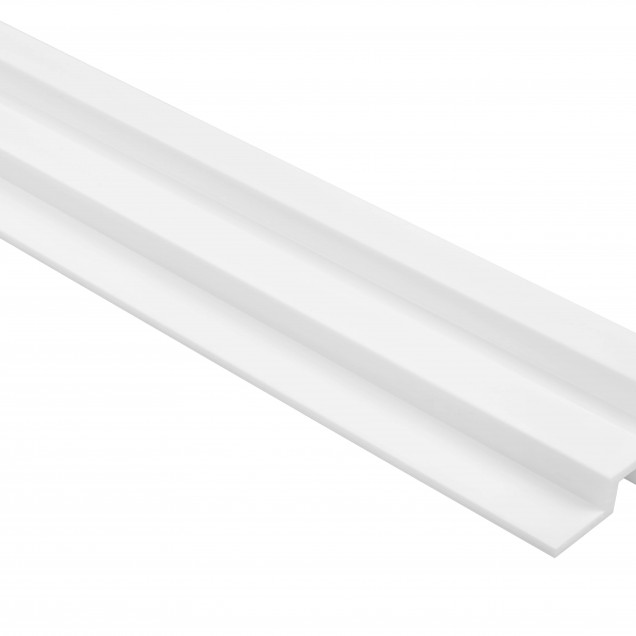 Panou decorativ riflat 3D alb, 270x12 cm