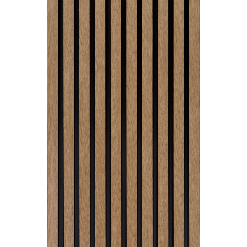 Profil stanga pentru Panoul riflat 3D Lamelli Medio, Classic Oak, 270x2.8 cm, Mardom Decor