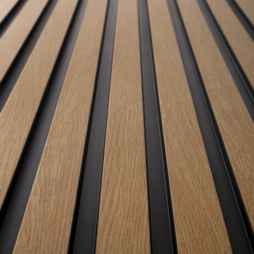 Profil stanga pentru Panoul riflat 3D Lamelli Medio, Classic Oak, 270x2.8 cm, Mardom Decor