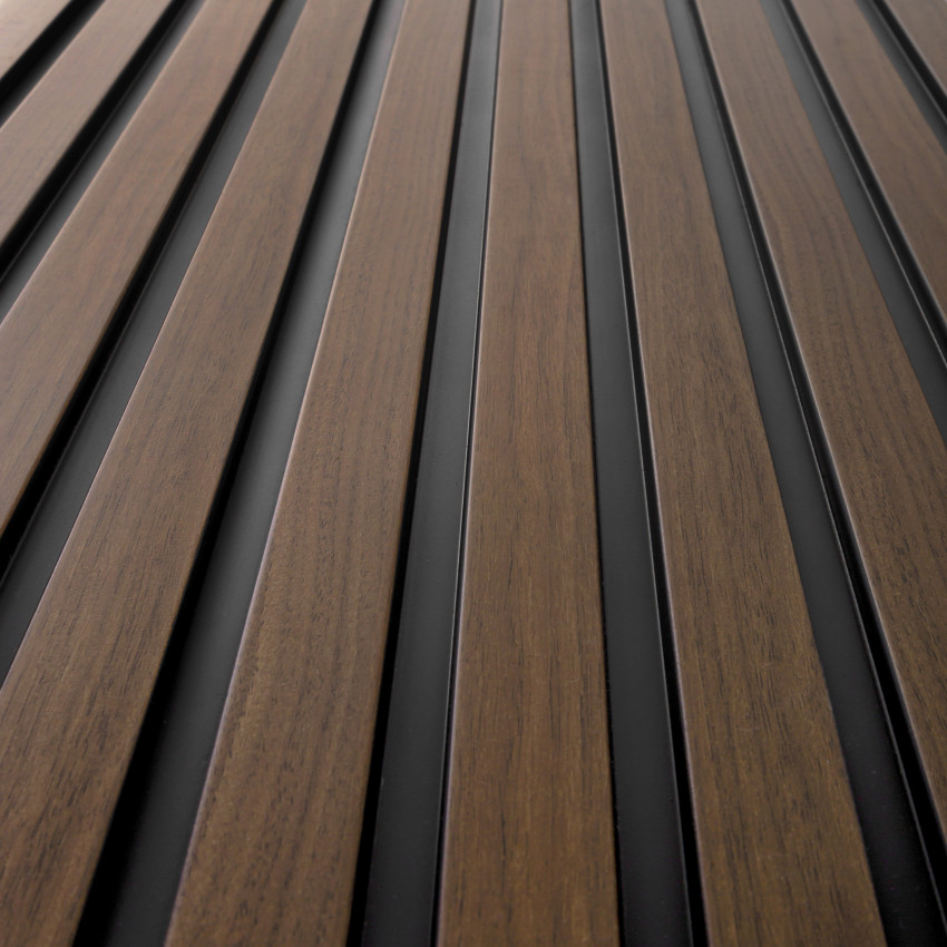Profil dreapta pentru Panoul riflat 3D Lamelli Medio, Dark Oak, 270x3.9 cm, Mardom Decor