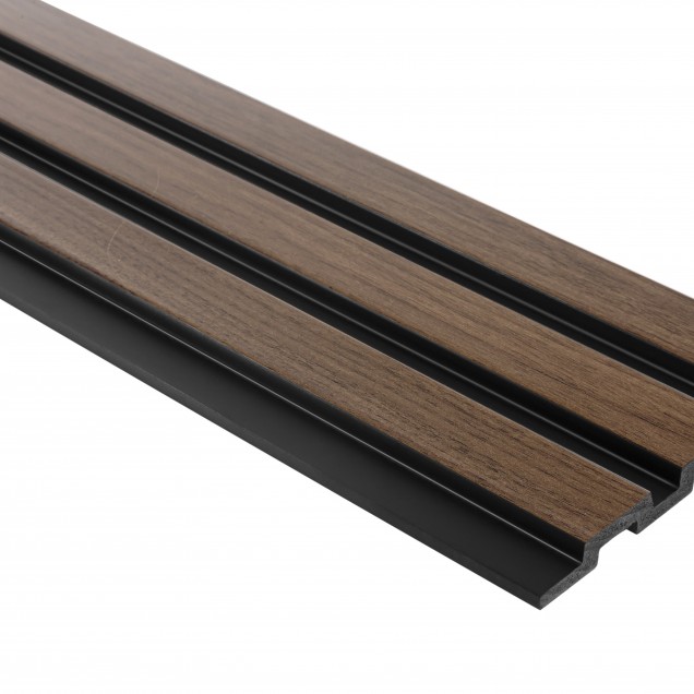 Riflaj decorativ 3D Dark Oak, 270x12 cm