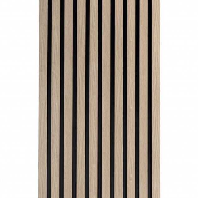 Panou decorativ riflat 3D, stejar deschis