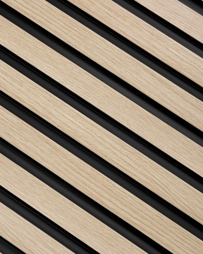 Panou decorativ riflat 3D, stejar deschis