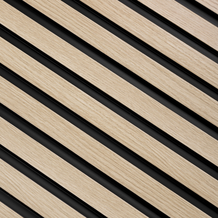 Panou decorativ riflat 3D, stejar deschis