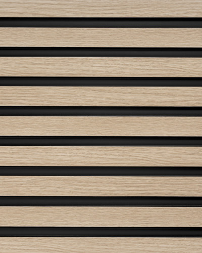 Panou decorativ riflat 3D, stejar deschis