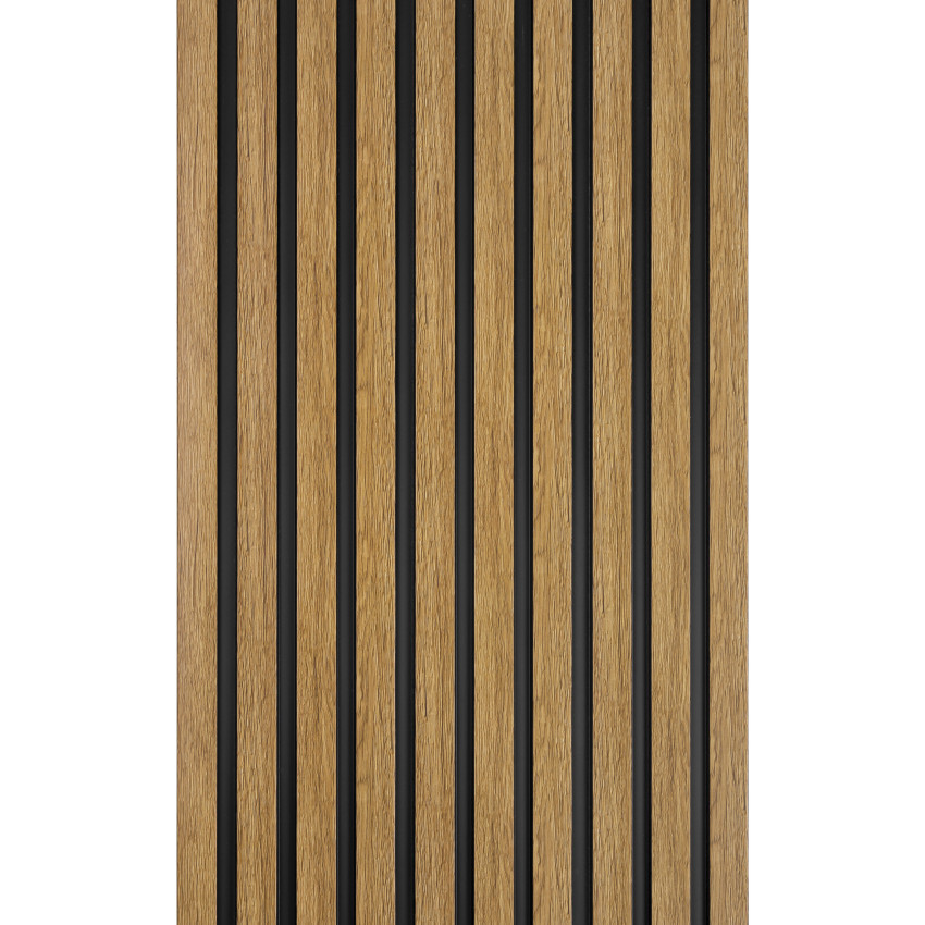 Profil stanga pentru Panoul riflat 3D Lamelli Medio, Natural Oak, 270x2.8 cm, Mardom Decor
