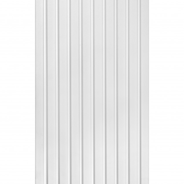 Riflaj decorativ 3D alb, 270x12 cm
