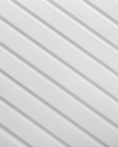 Riflaj decorativ 3D alb, 270x12 cm