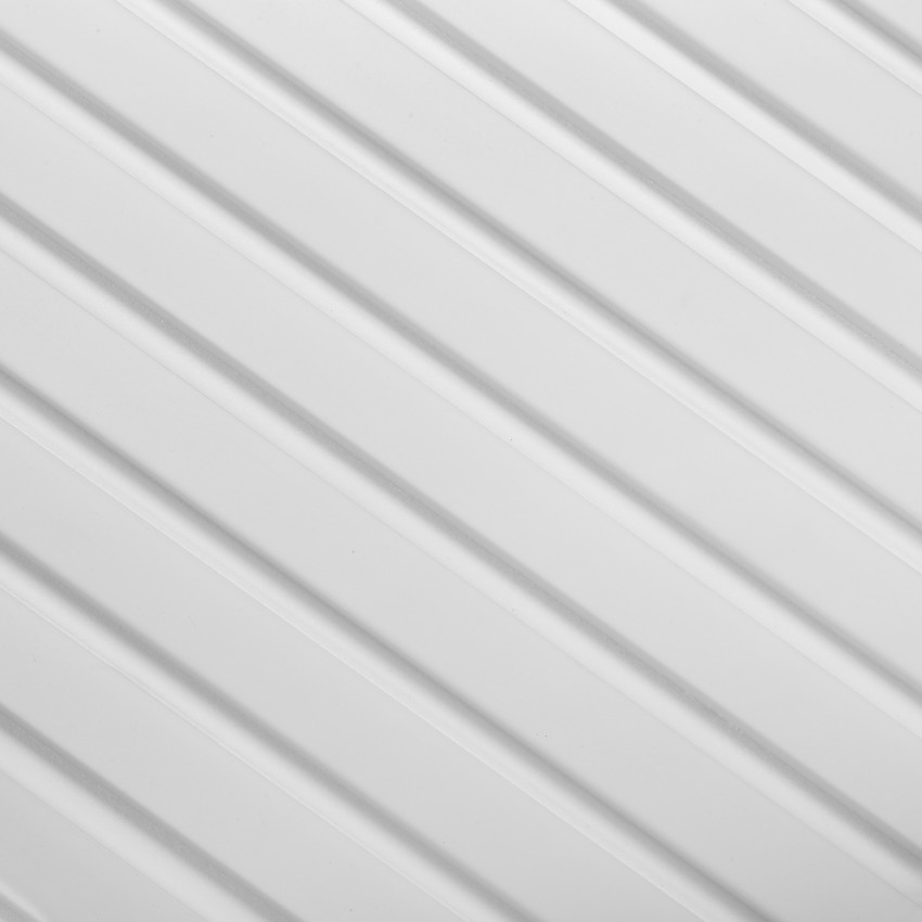 Riflaj decorativ 3D alb, 270x12 cm
