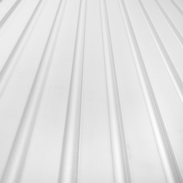 Riflaj decorativ 3D alb, 270x12 cm