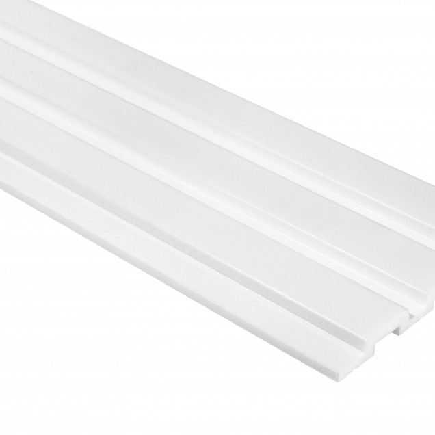Riflaj decorativ 3D alb, 270x12 cm