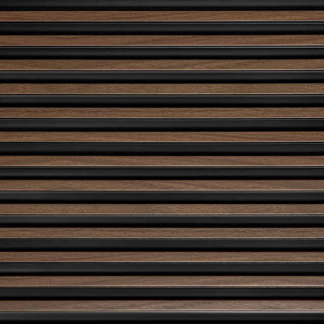 Panou decorativ riflat 3D stejar inchis