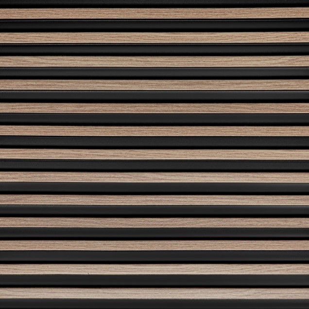 Panou decorativ riflat 3D, stejar gri
